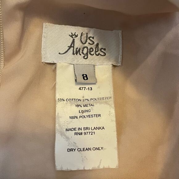 US Angels Gold Brocade Dress - Picture 3 of 4